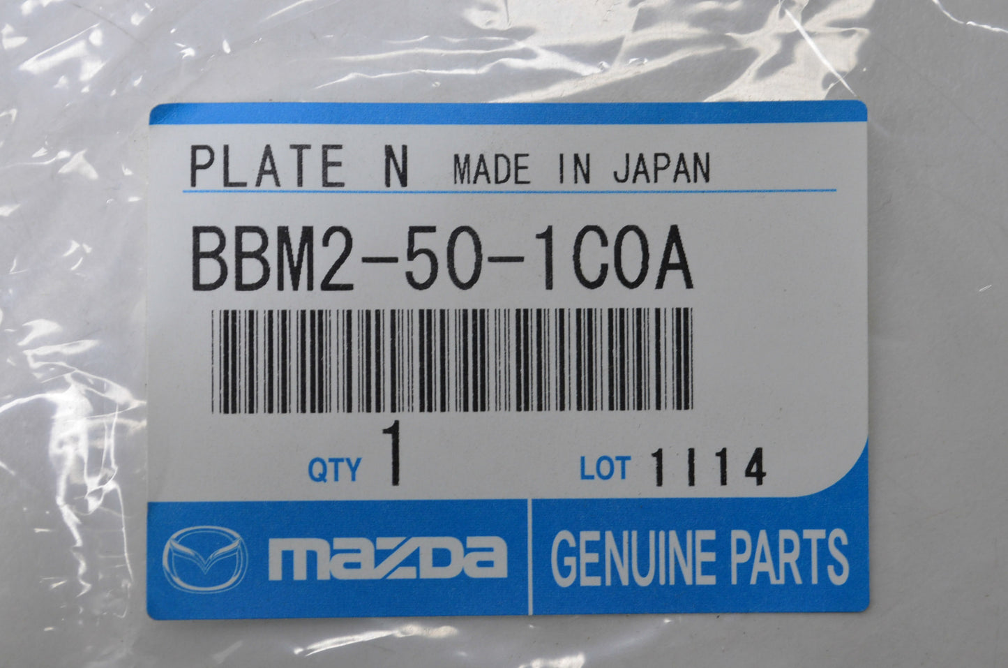 OEM Mazda BBM2-50-1C0A Front Bumper Plate NOS