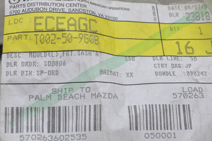 OEM Mazda T002-50-9G0B Window Molding NOS