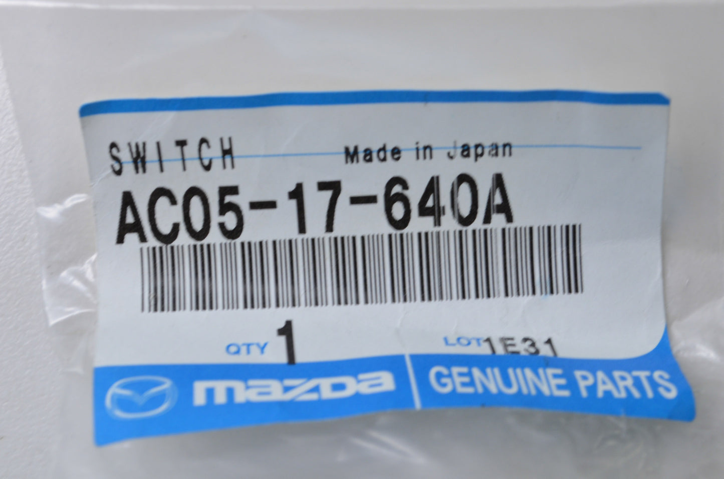 New OEM Mazda Back Up Light Switch NOS