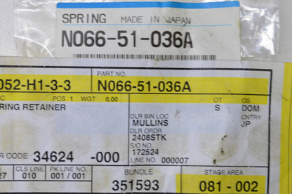 OEM Mazda N066-51-036A Retainer Spring NOS