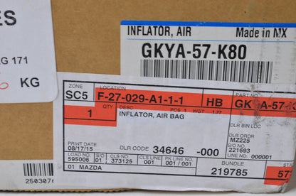 New OEM Mazda Air Bag Inflator Kit NOS
