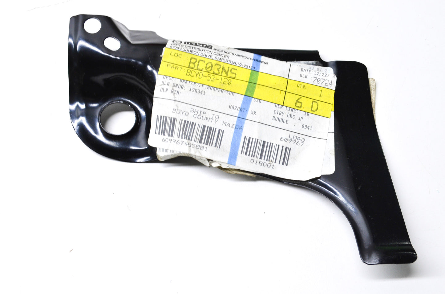 OEM Mazda BCYD-53-120 Right Front Bumper Bracket NOS