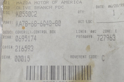 OEM Mazda KA78-68-6G4B-80 Tan Control Box Cover NOS