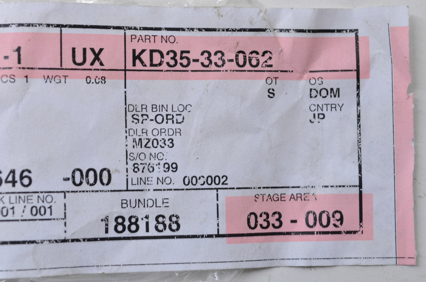 New OEM Mazda Wheel Stud Bolt NOS