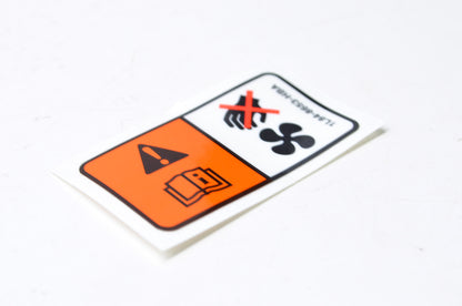 New OEM Mazda Fan Caution Label NOS