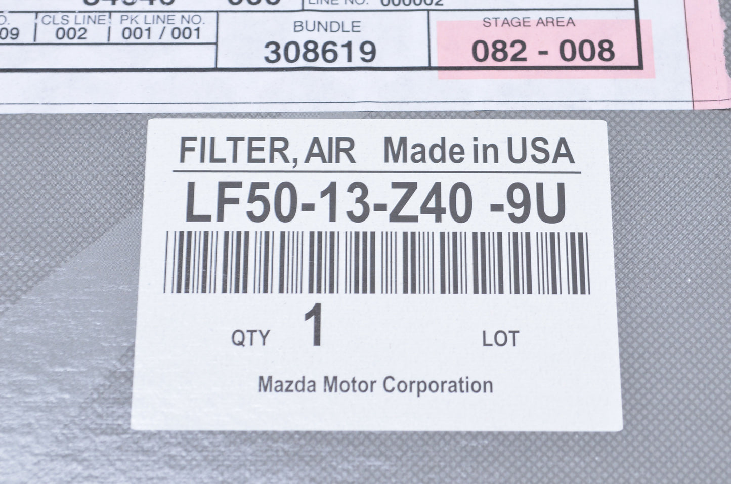 New OEM Mazda Air Filter NOS