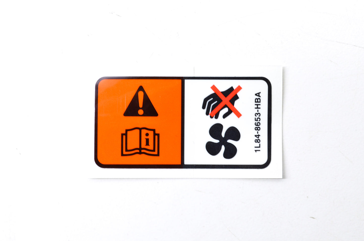 New OEM Mazda Fan Caution Label NOS