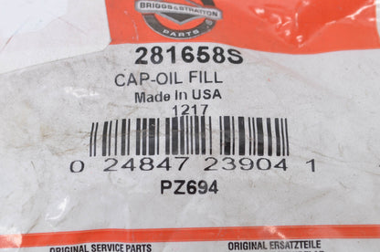 New OEM Briggs & Stratton 281658S Oil Fill Cap NOS