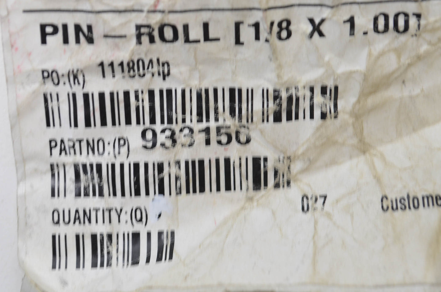 New OEM Toro Pin QTY 2 NOS