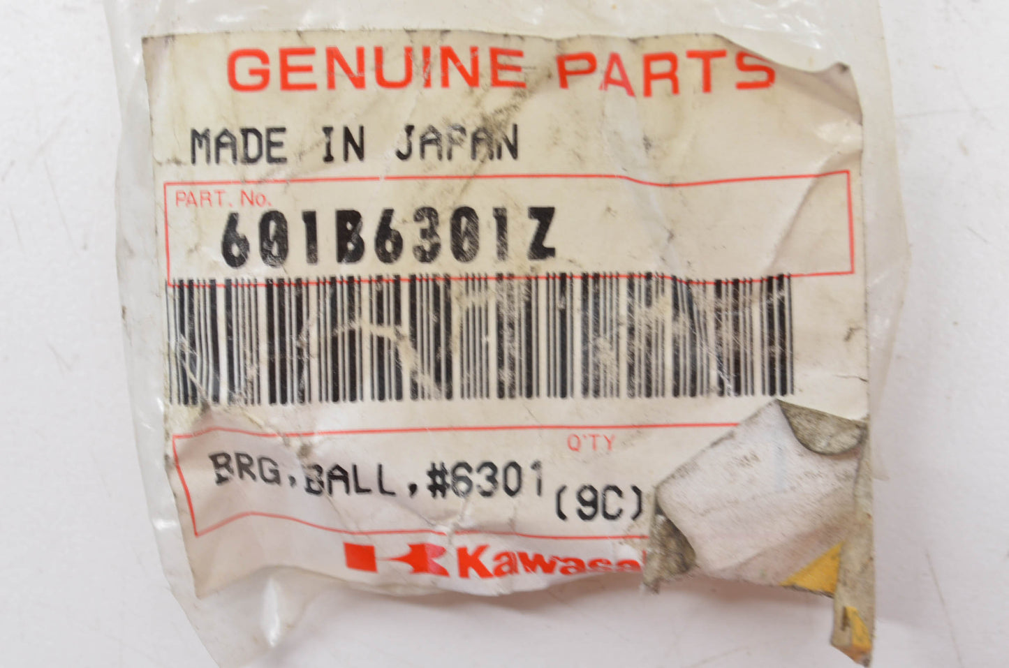 OEM Kawasaki 601B6301Z Ball Bearing #6301Z NOS