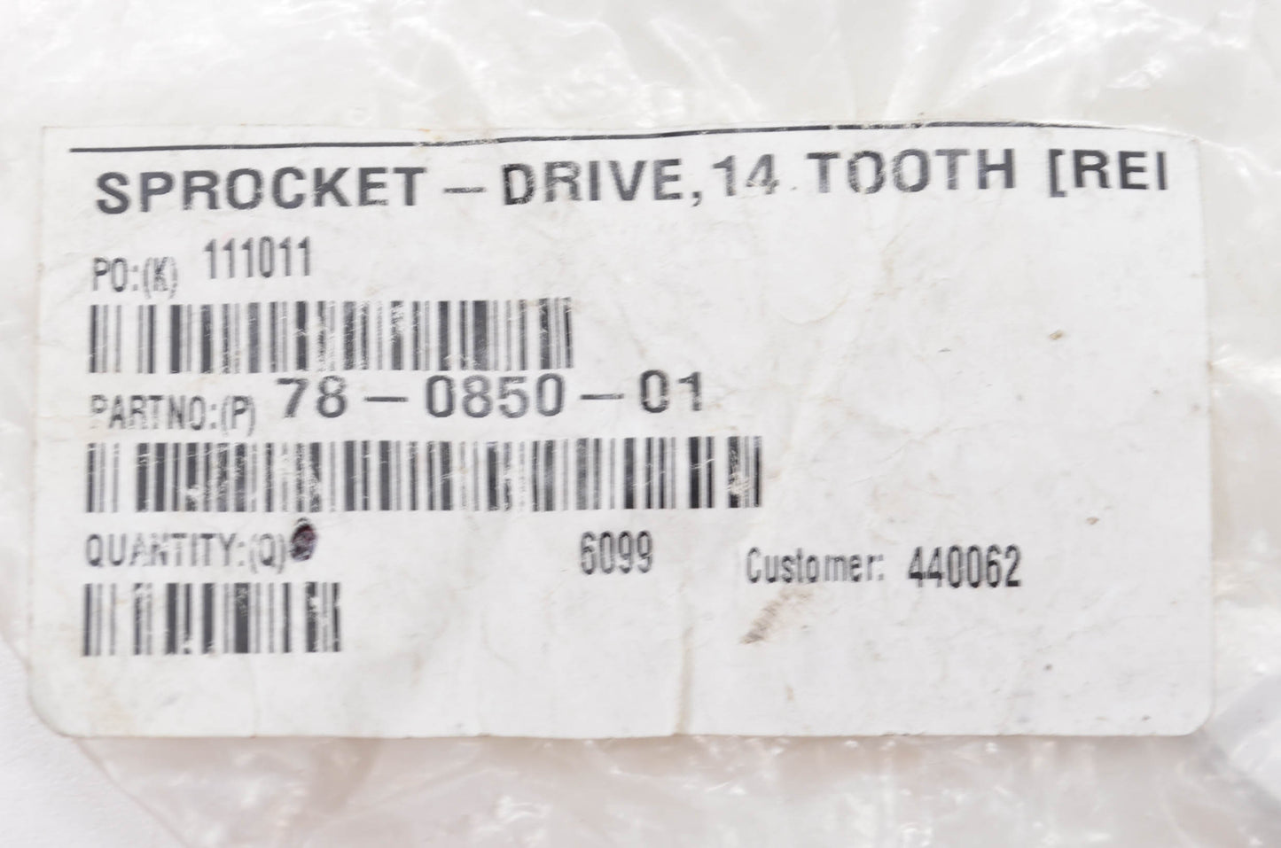 Toro 78-0850-01 Drive Sprocket NOS