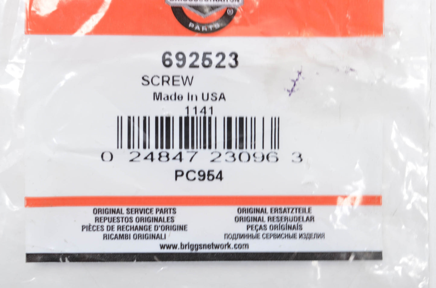 OEM Briggs & Stratton 692523 Screw NOS