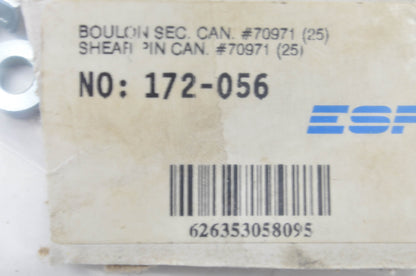 ESF 172-056, 70971 Shear Bolt Kit NOS