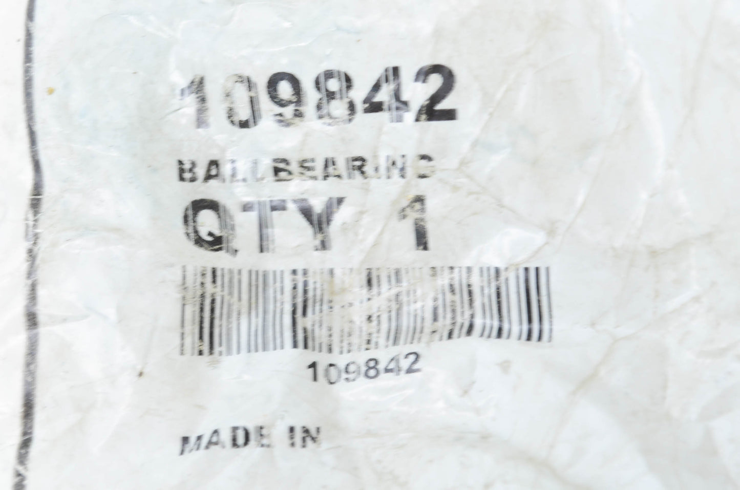Toro 109842 Bearing NOS
