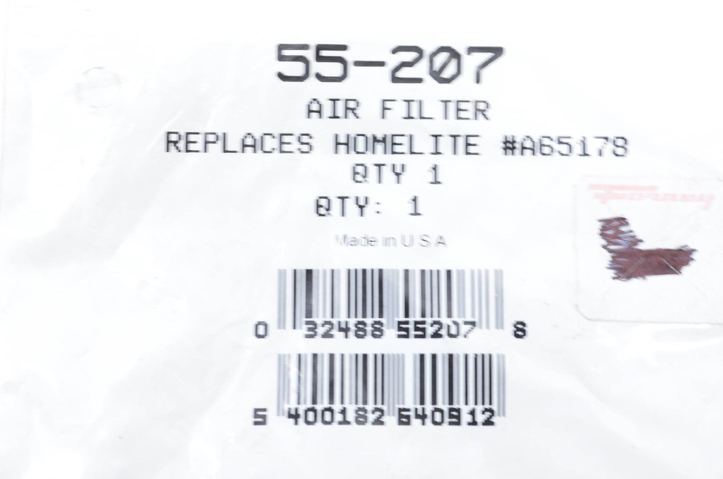 Oregon 55-207 Air Filter NOS