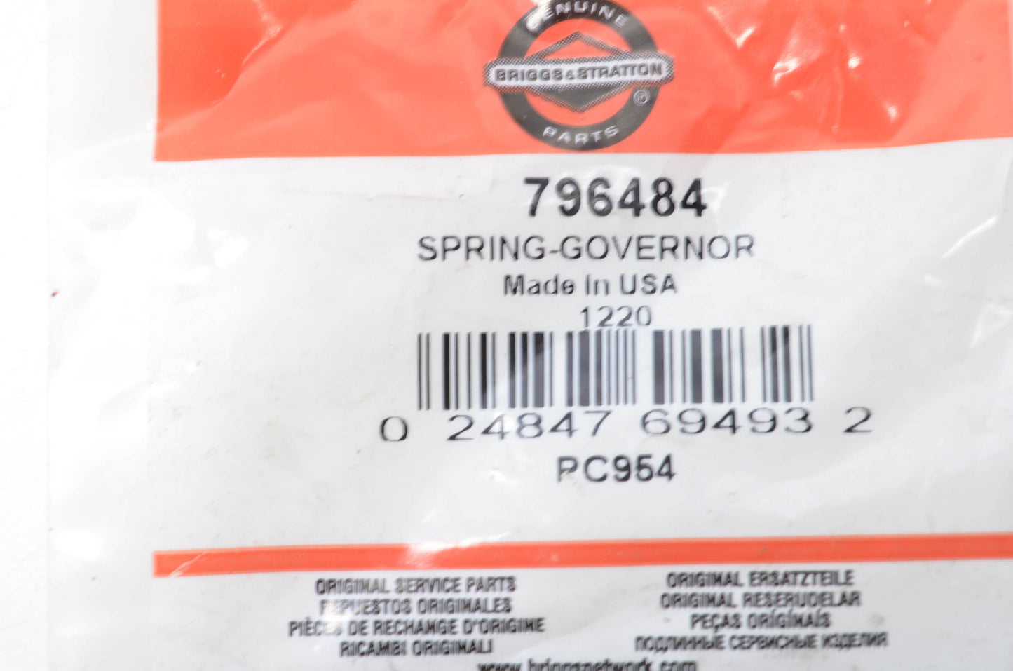 New OEM Briggs & Stratton Governor Spring NOS