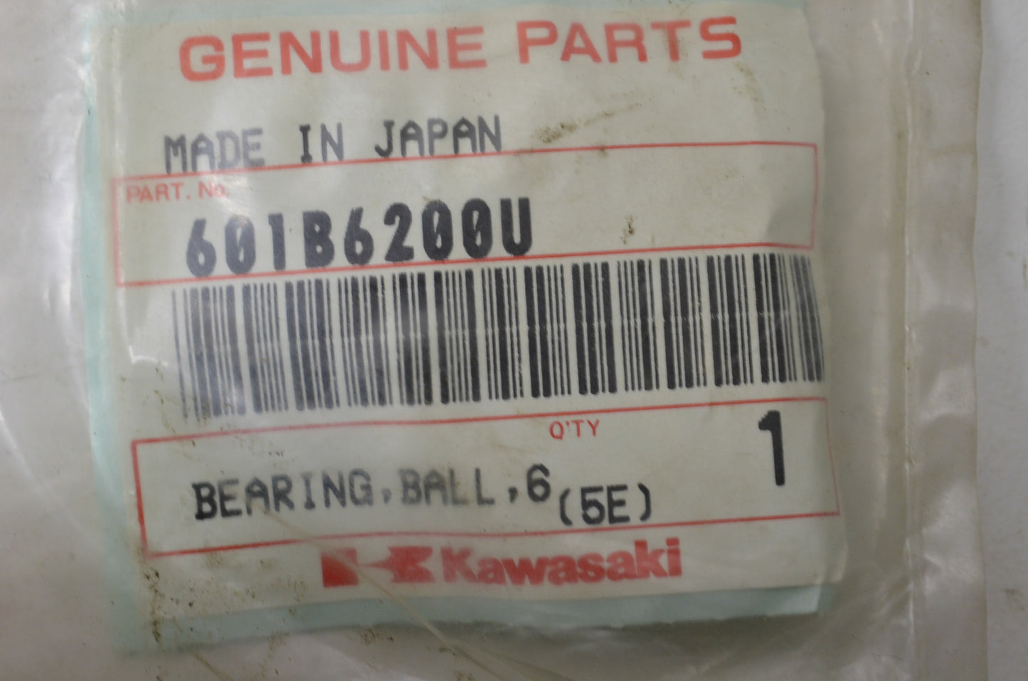 OEM Kawasaki 601B6200U Ball Bearing #6200U NOS