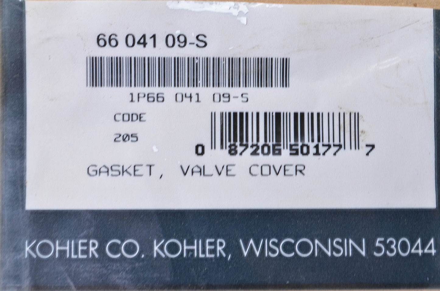 Kohler 6604109-S Gasket NOS