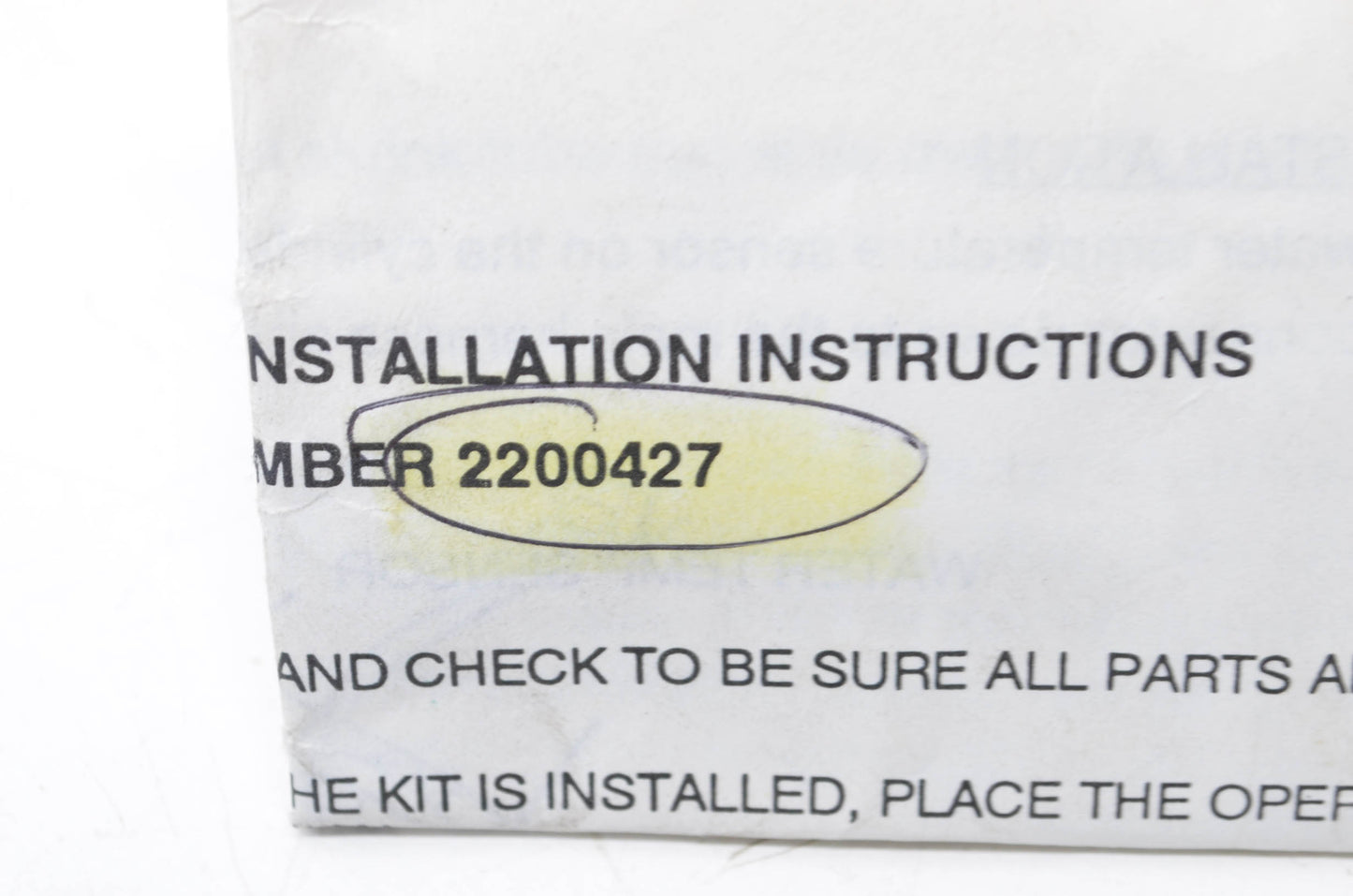 OEM Polaris 2200427 Electronic Enrichment Kit NOS