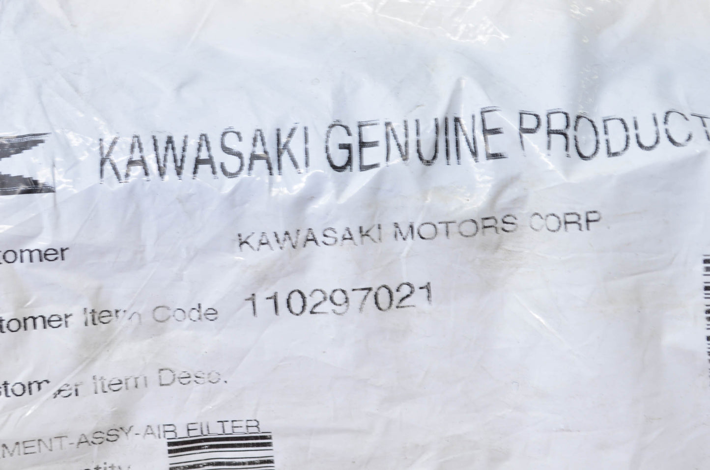 OEM Kawasaki 110297021 Air Filter NOS