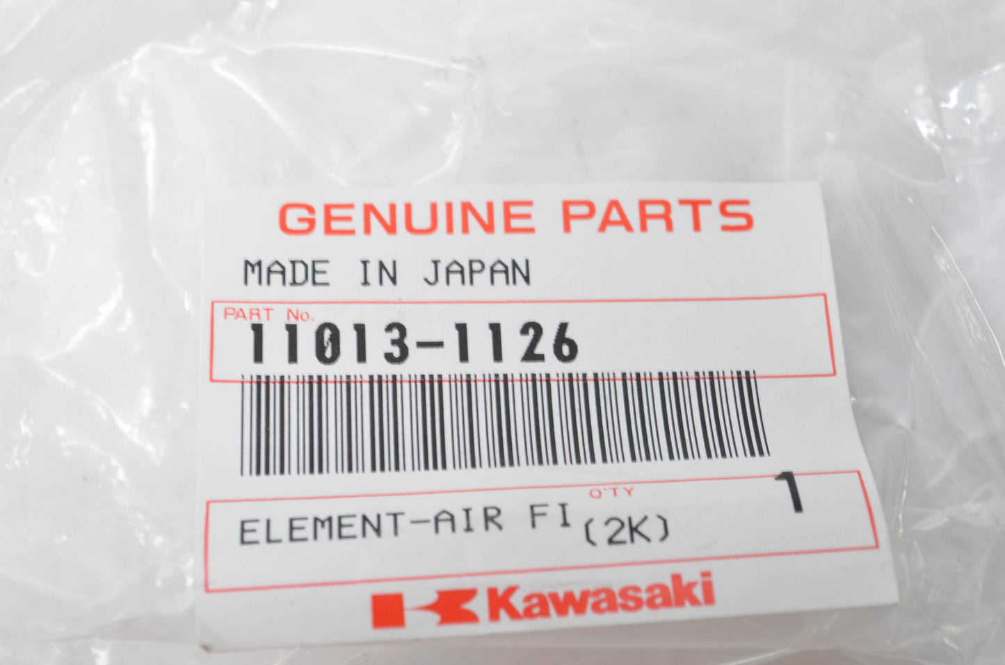 OEM Kawasaki 11013-1126 Air Filter Element NOS