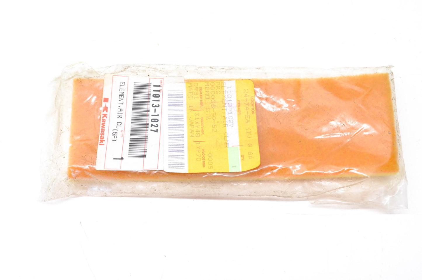 New OEM Kawasaki 11013-1027 Air Cleaner Element NOS