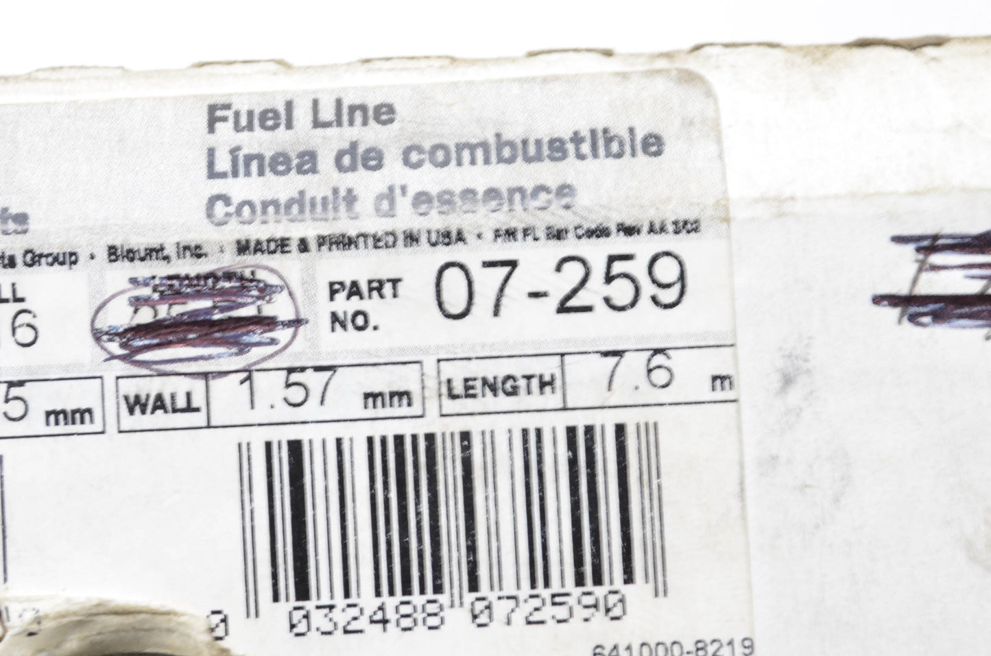 Oregon 1/8 by 1/4 by 10' Fuel Line NOS