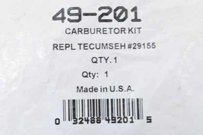 Oregon 49-201 Carburetor Rebuild Kit NOS