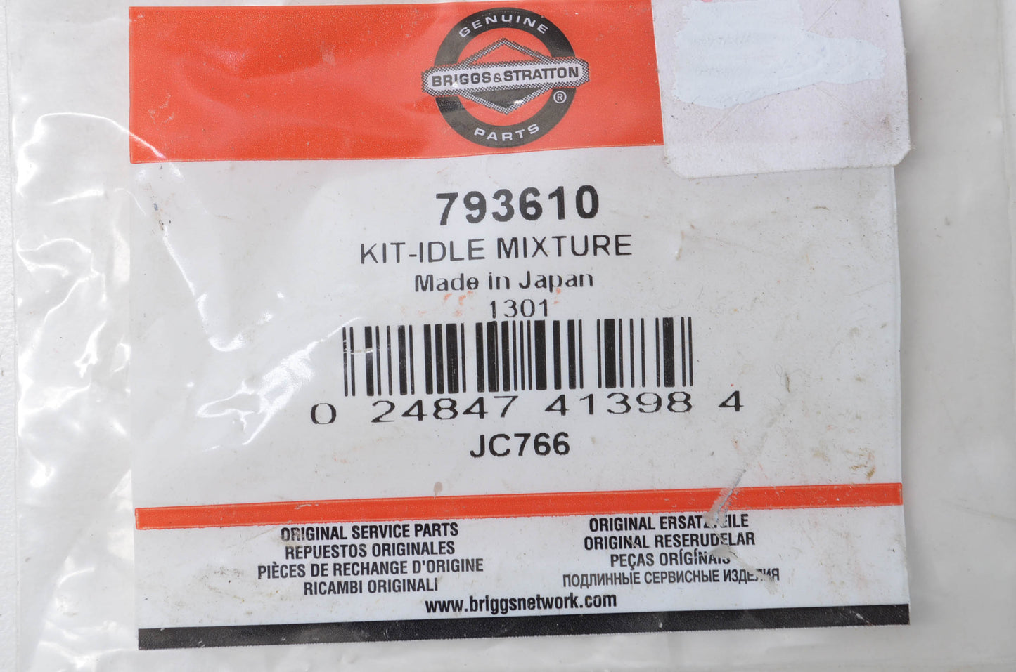 New OEM Briggs & Stratton Idle Mixture Kit NOS