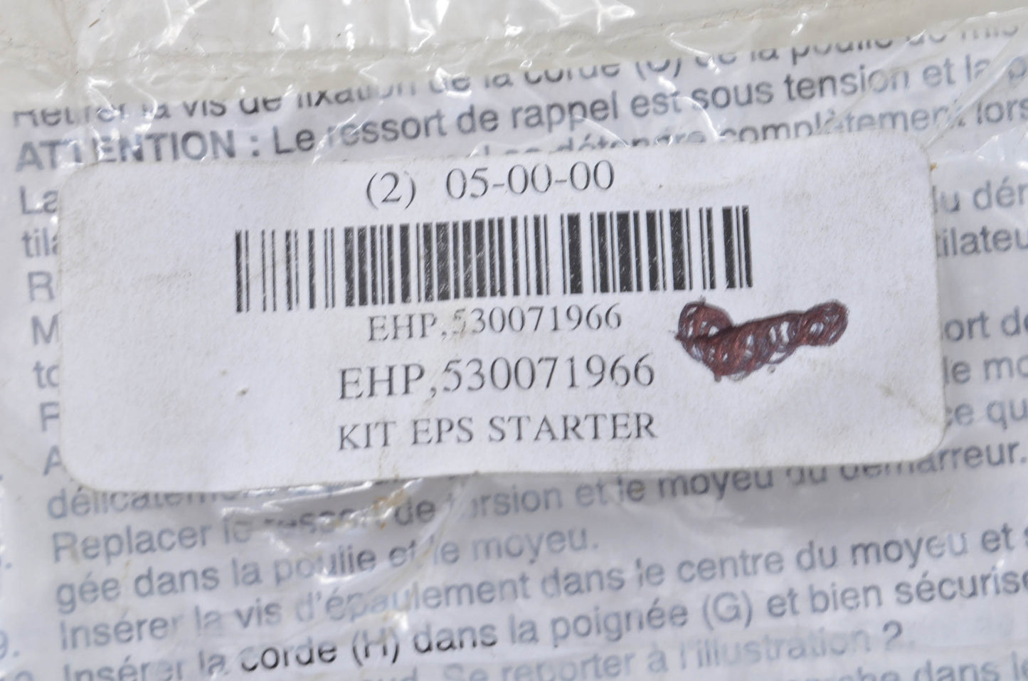 New EHP Starter Spring Pulley Repair Kit NOS