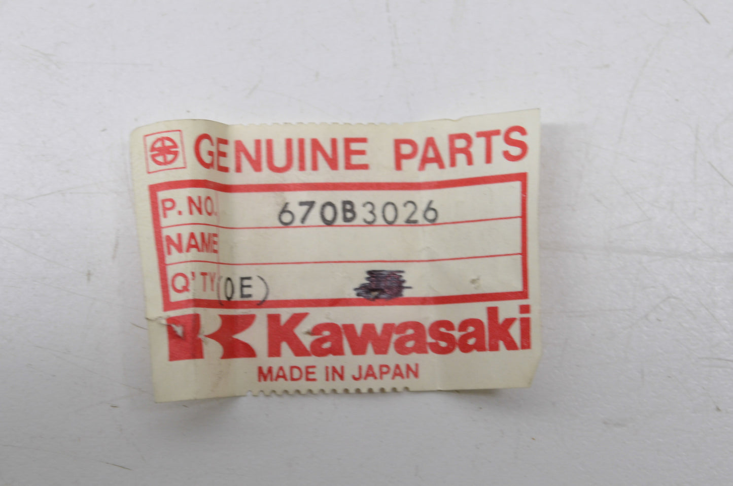 OEM Kawasaki 670B3026 O-Rings 26mm Qty 2 NOS