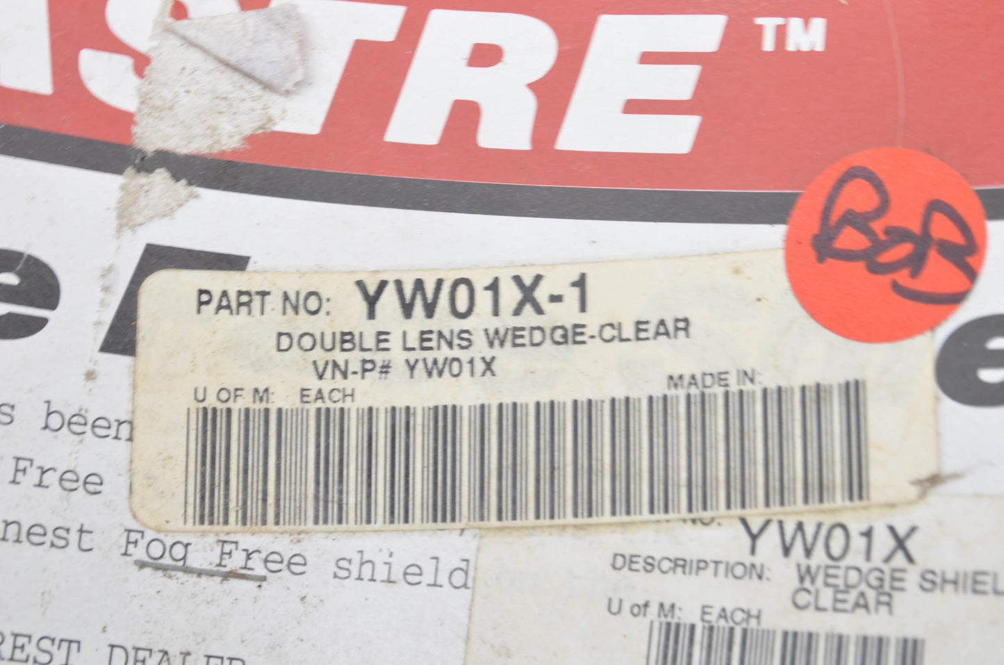 Clear Double Lens Wedge Shield NOS