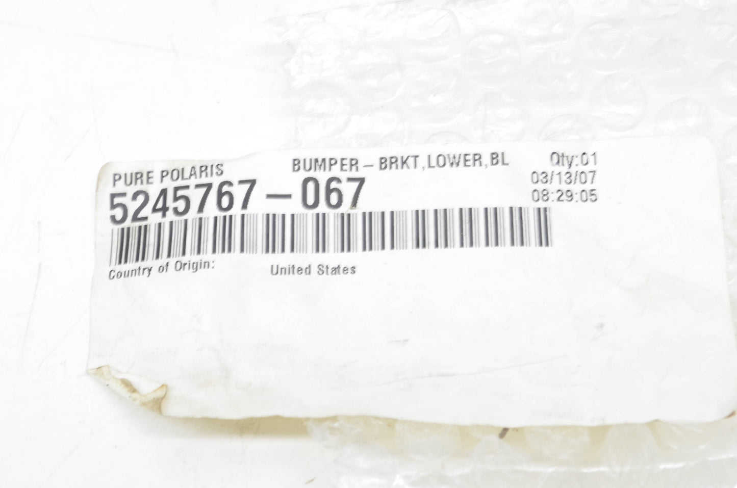 Black Lower Bumper Bracket NOS