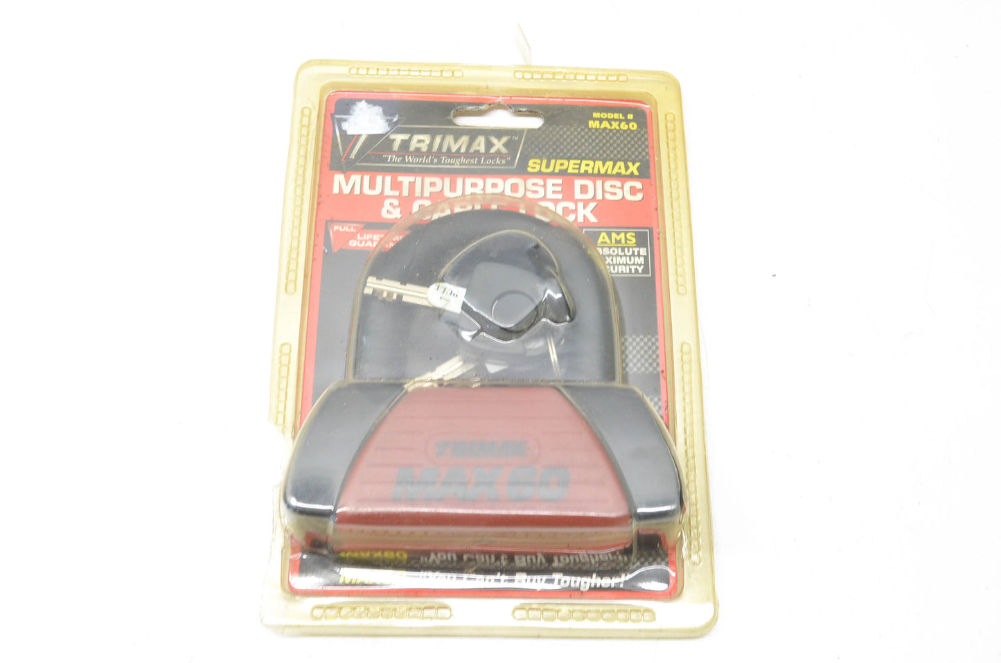New Trimax MAX60 Multipurpose Disc & Cable Lock NOS