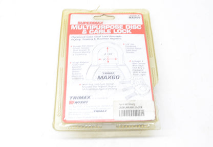 New Trimax MAX60 Multipurpose Disc & Cable Lock NOS