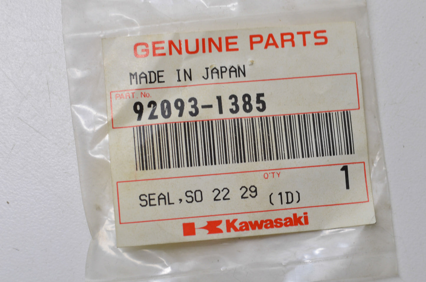 OEM Kawasaki 92093-1385 Oil Seal NOS