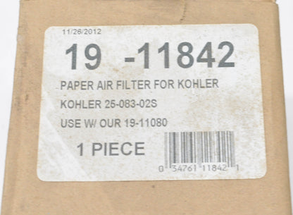 New Aftermarket Kohler Paper Air Filter NOS