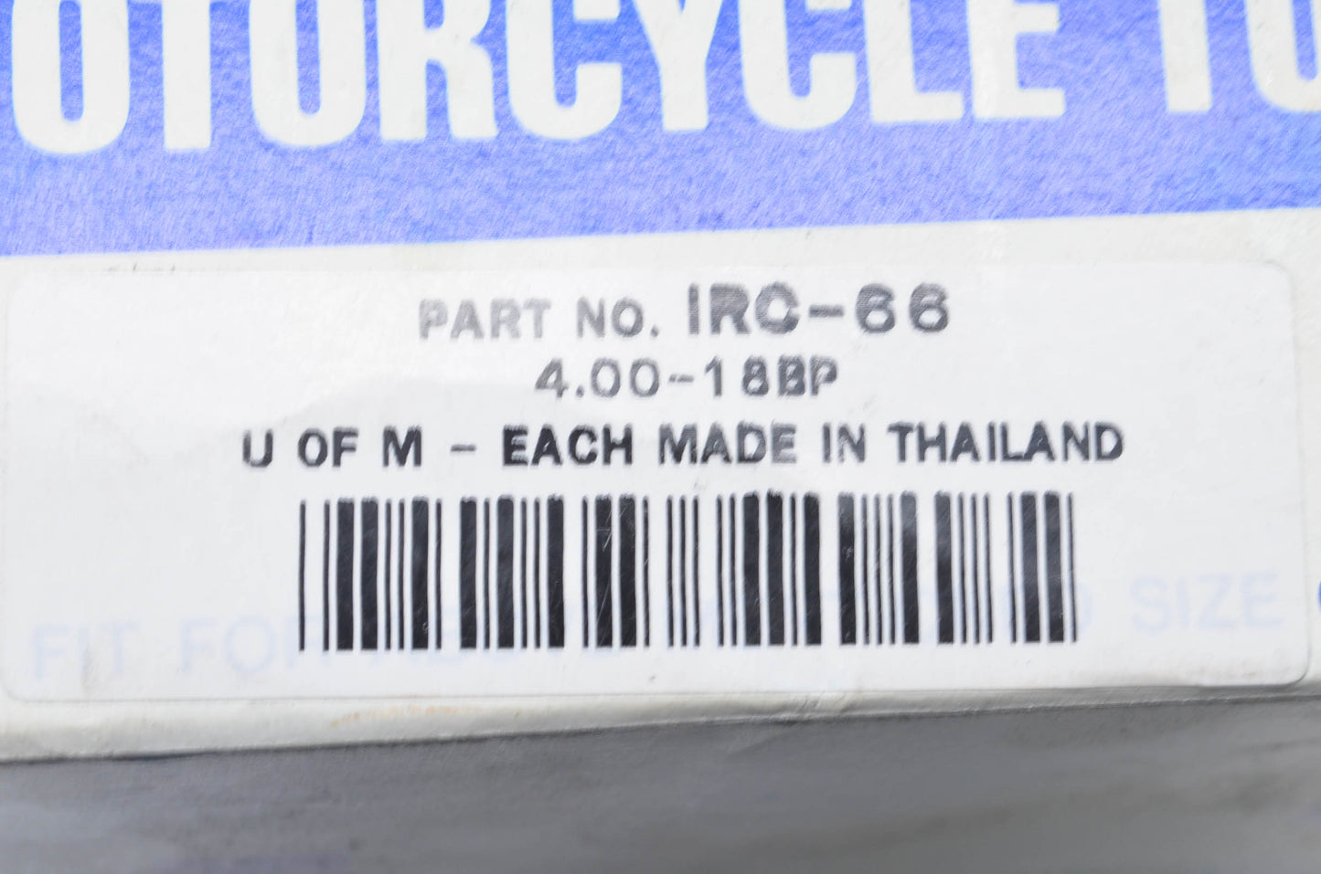 New IRC 4.00-18 BP Motorcycle Tire Tube NOS