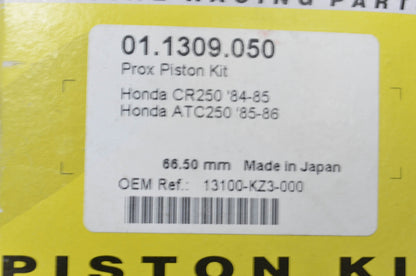 Pro-X 01.1309.050 66.5mm Honda Piston Kit NOS
