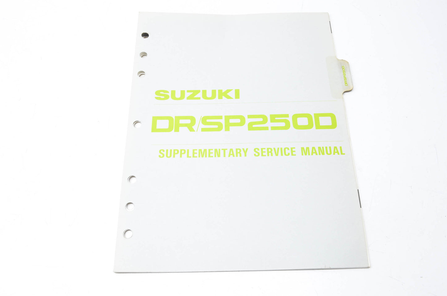 OEM Suzuki DR/SP250D Supplementary Service Manual