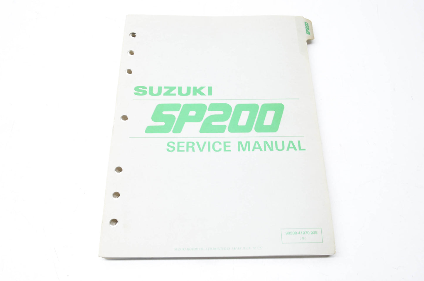 OEM Suzuki 99500-41070-03E DR/SP200 1986-8 Serv. Manual