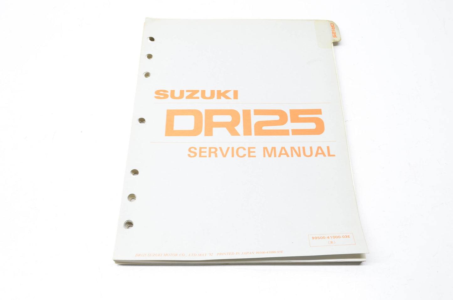 OEM Suzuki 99500-41000-03E DR/SP125 1982-8 Serv. Manual