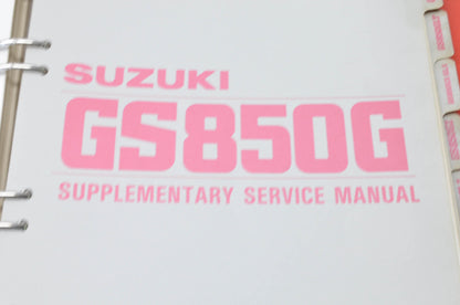 OEM Suzuki 995600-38002-03E GS850G Service Manual w/ Supplements