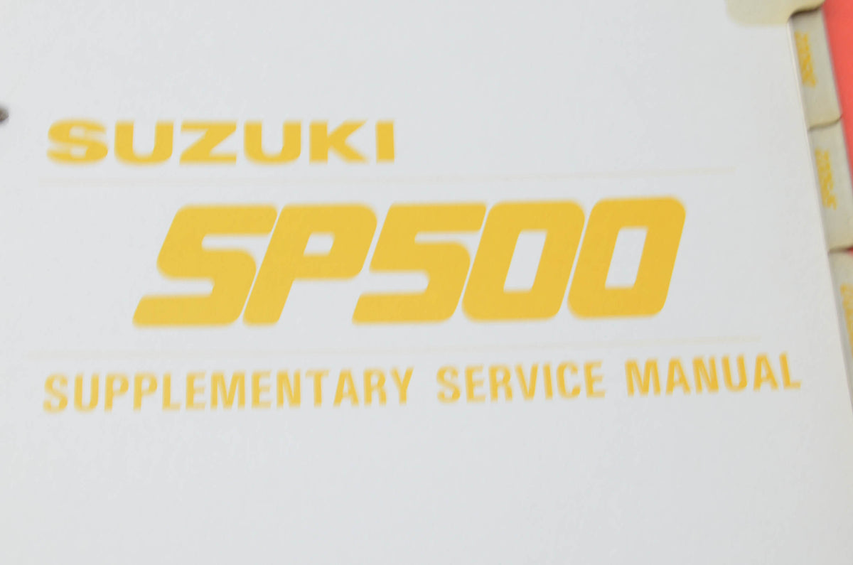 OEM Suzuki 99500-45002-03E DR500 Service Manual w/ Supplements