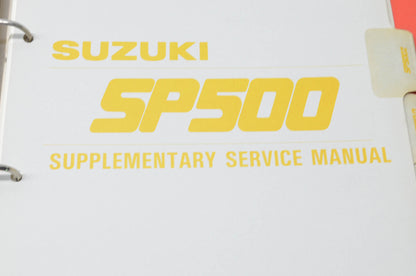 OEM Suzuki 99500-45002-03E DR500 Service Manual w/ Supplements