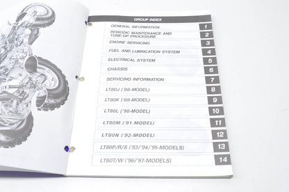 OEM Suzuki 99500-20159-01E Service Manual LT80 1987-2006