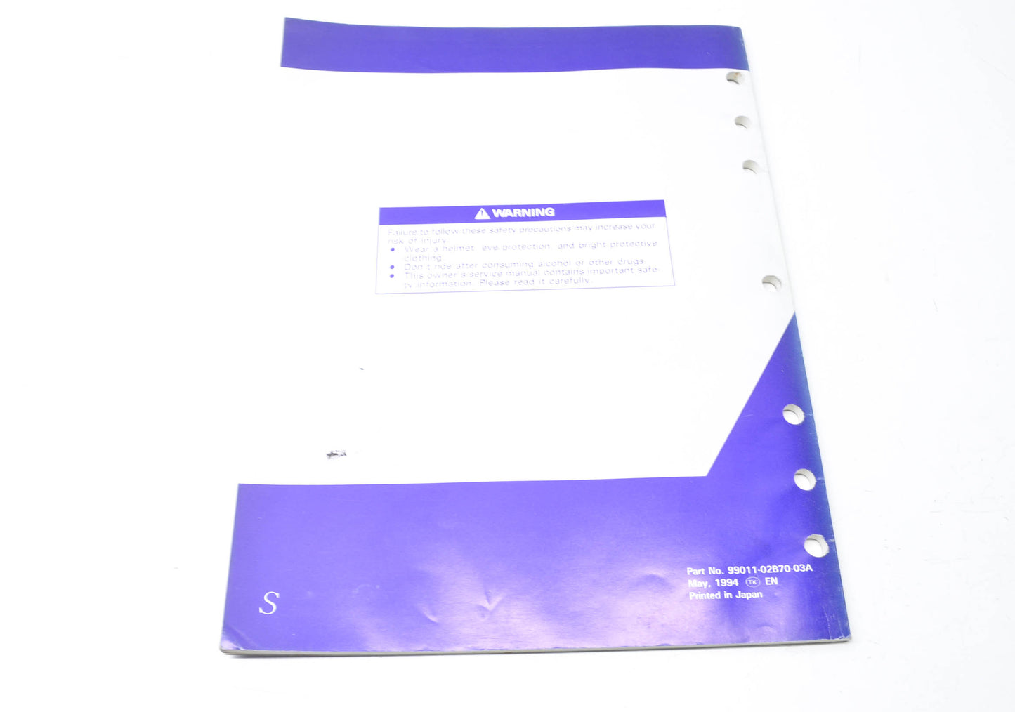 OEM Suzuki 99011-02B70-03A Owner's Manual RM80