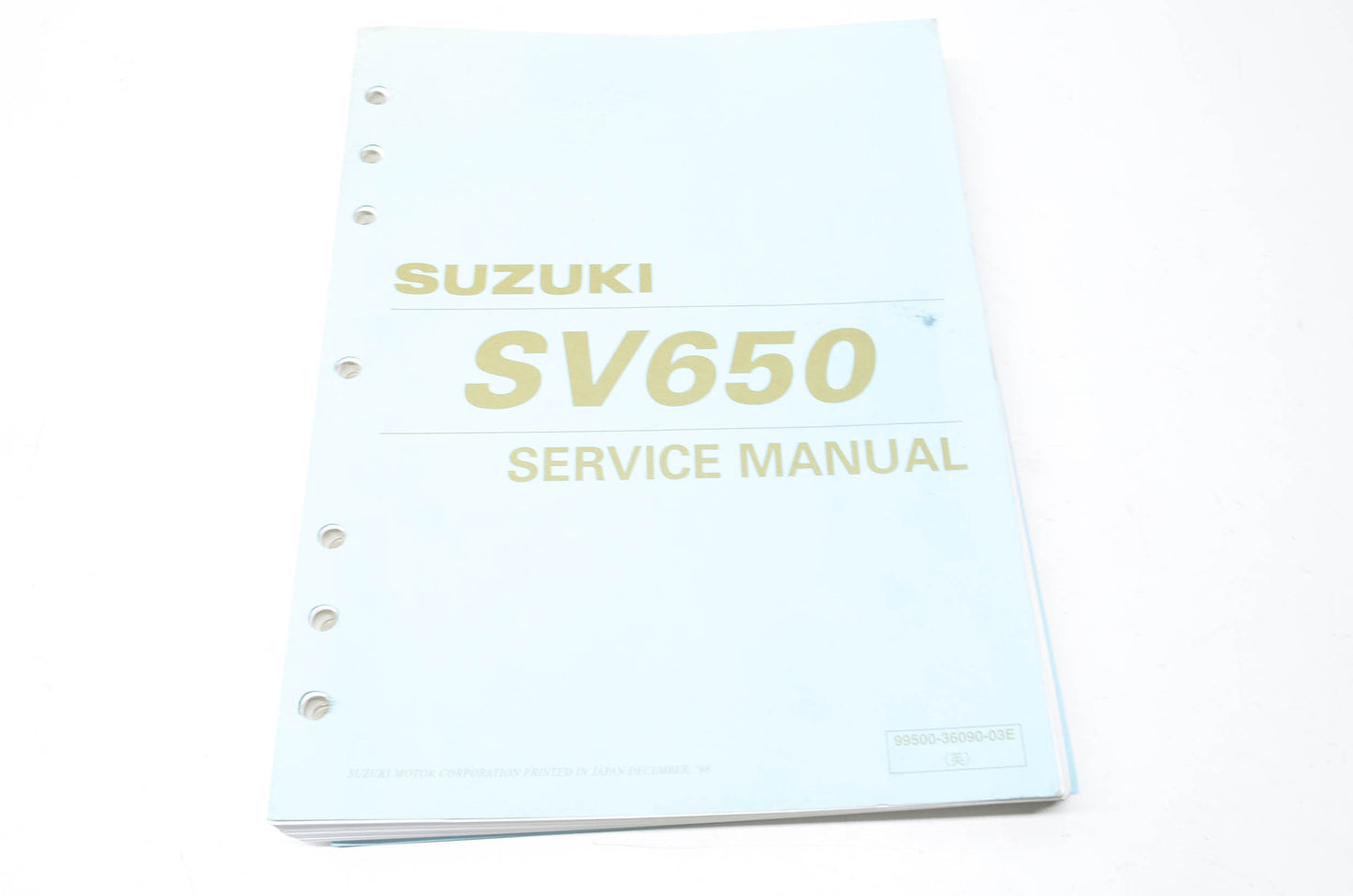 OEM Suzuki 99500-36090-03E Service Manual SV650