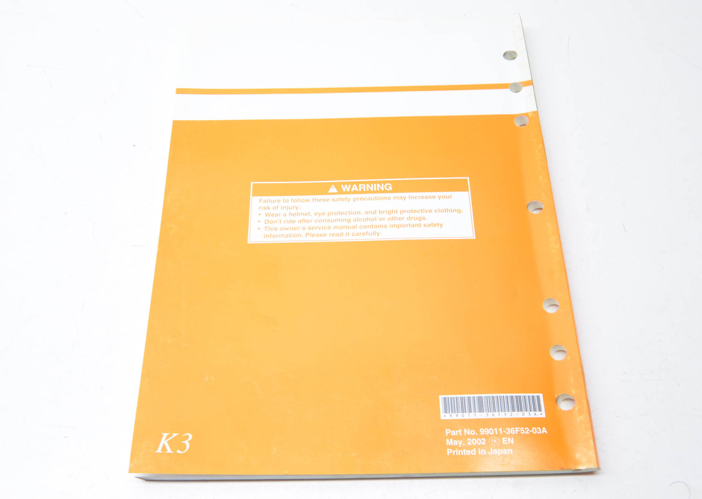 OEM Suzuki 99011-36F52-03A Owner's & Service Manual RM125K3 20