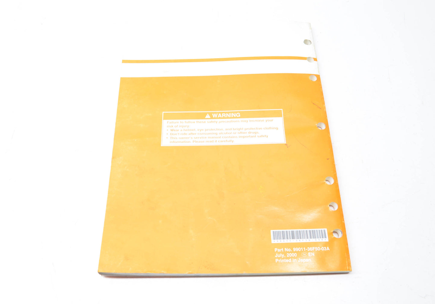 OEM Suzuki 99011-36F50-03A Owner's & Service Manual RM125K1 20